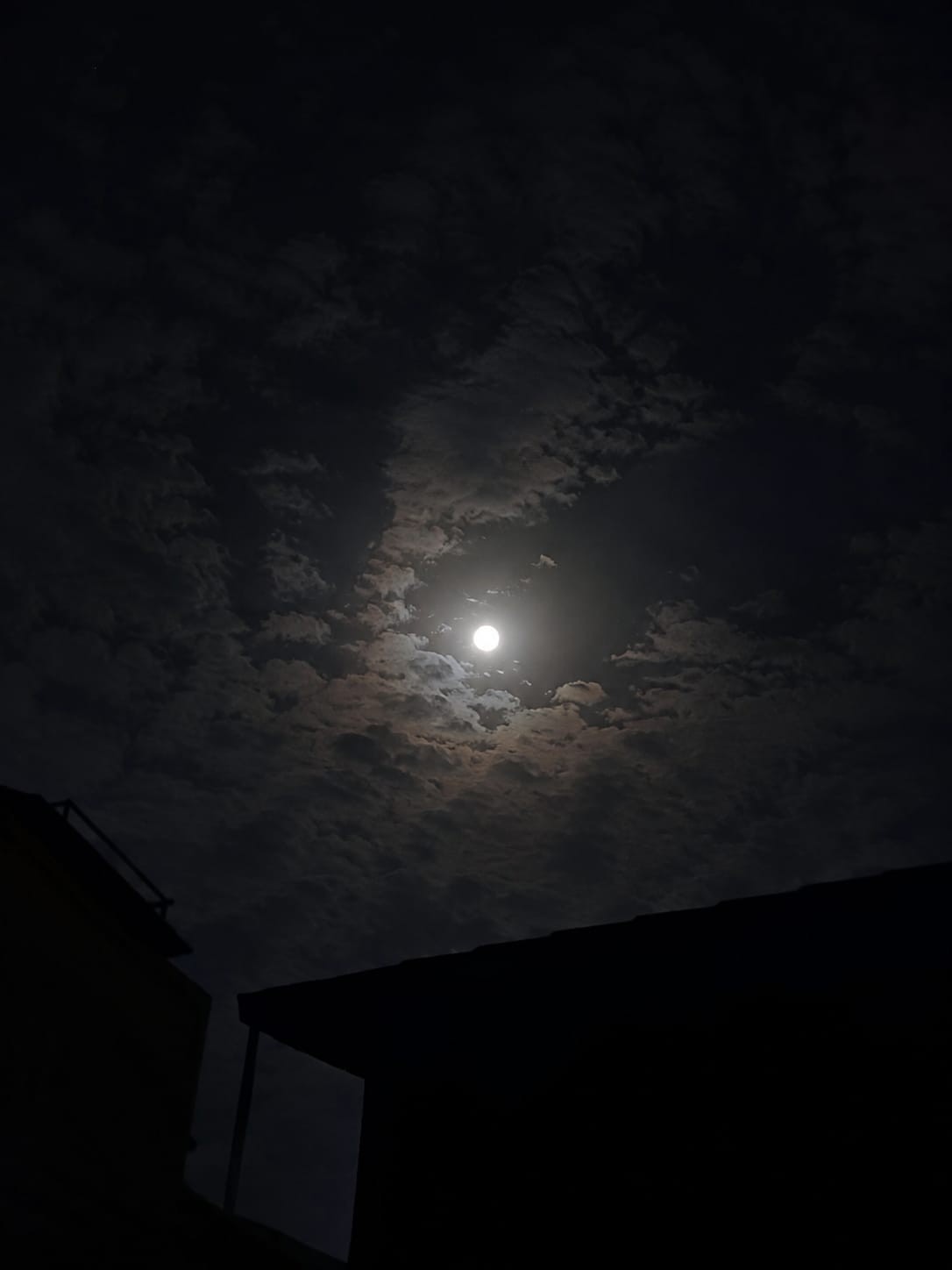 Moon under clouds - Nature Photography Gallery