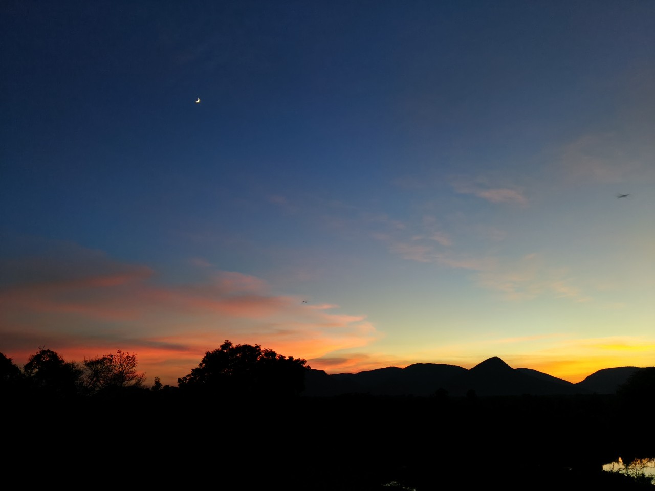 Sunset and the moon - Nature Photography Gallery